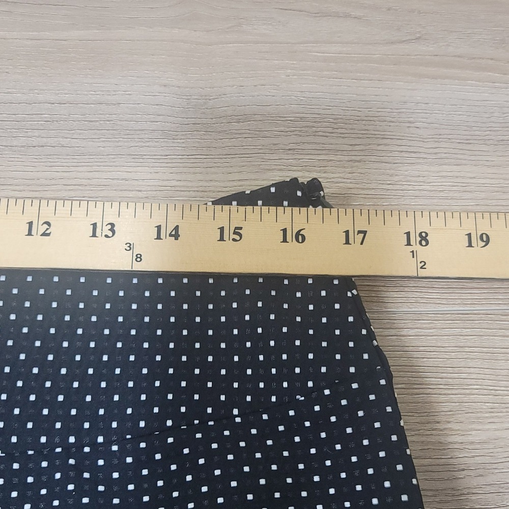 Cabi #5175 black polka dot cropped slim ankle trousers size 12 - Picture 6 of 10